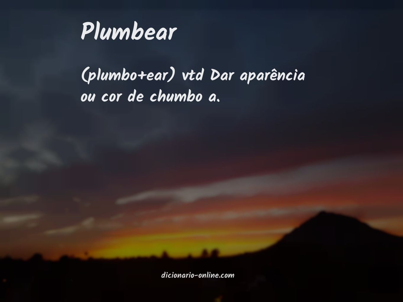 Significado de plumbear