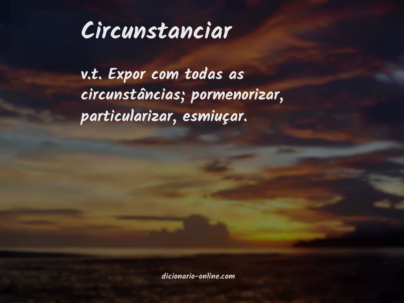 Significado de circunstanciar