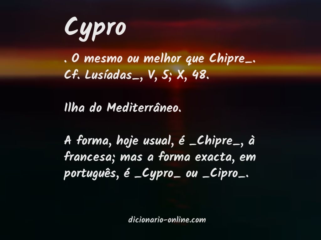 Significado de cypro