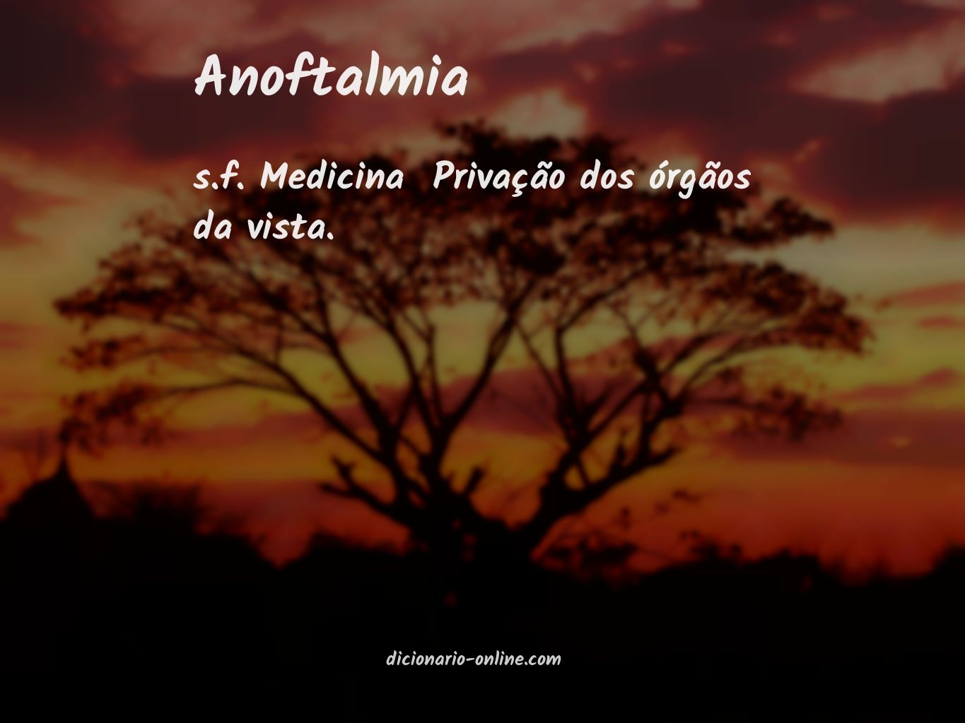 Significado de anoftalmia