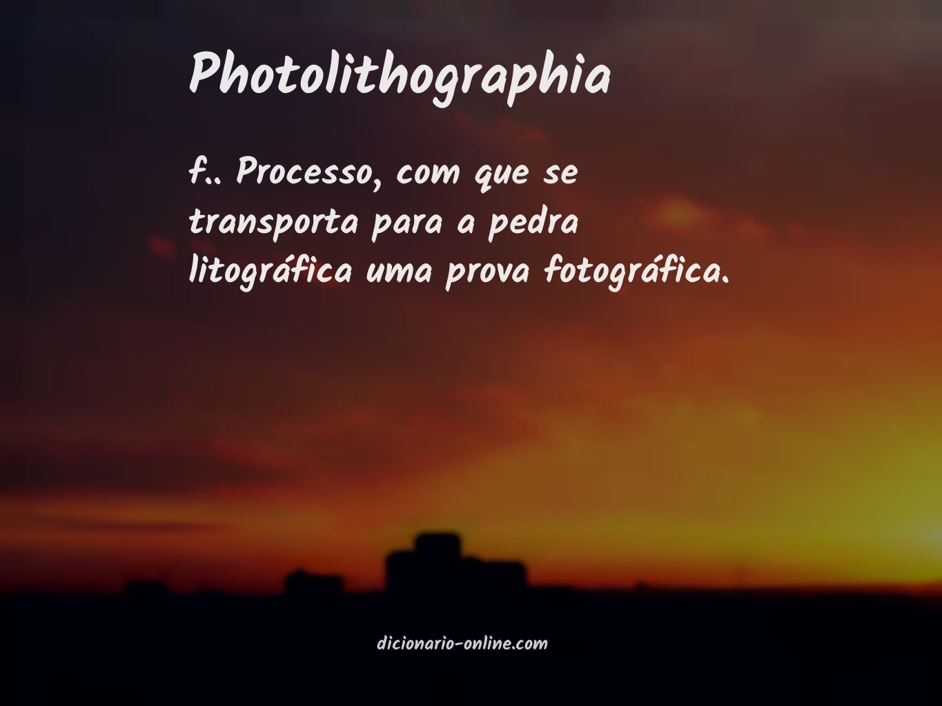 Significado de photolithographia