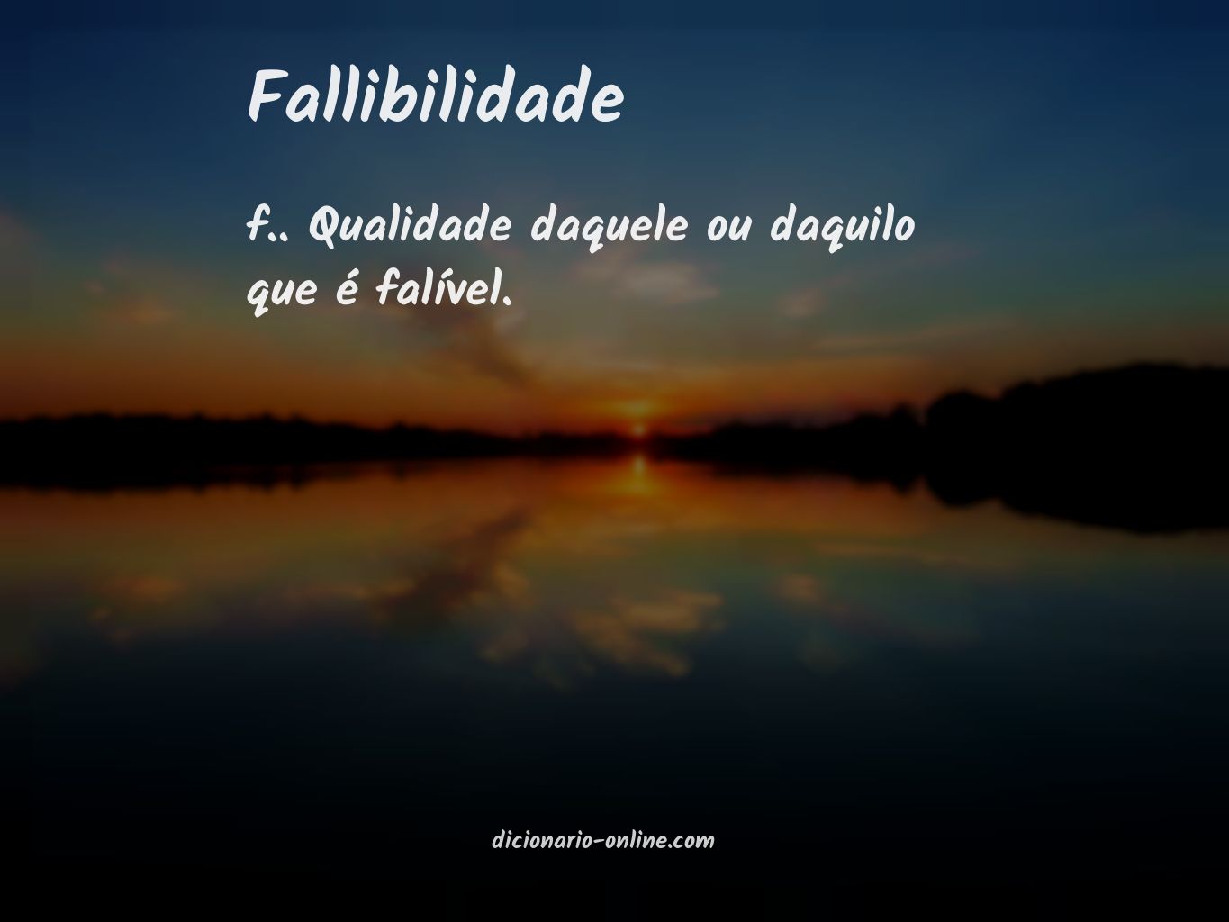 Significado de fallibilidade