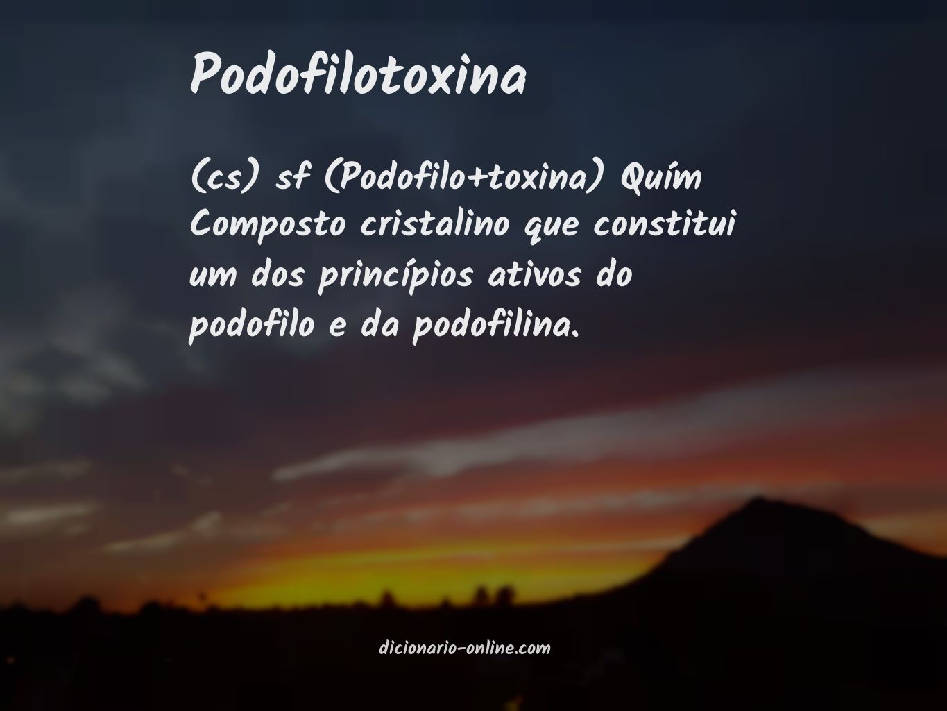 Significado de podofilotoxina