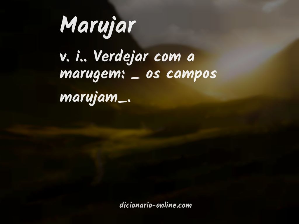 Significado de marujar