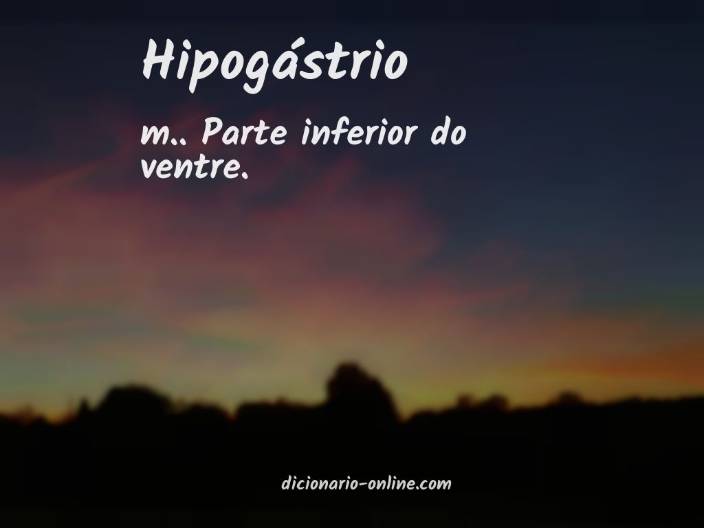 Significado de hipogástrio