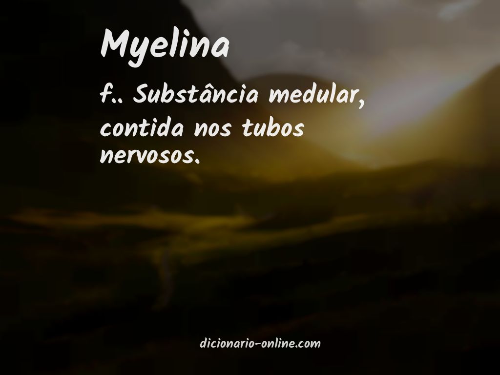Significado de myelina