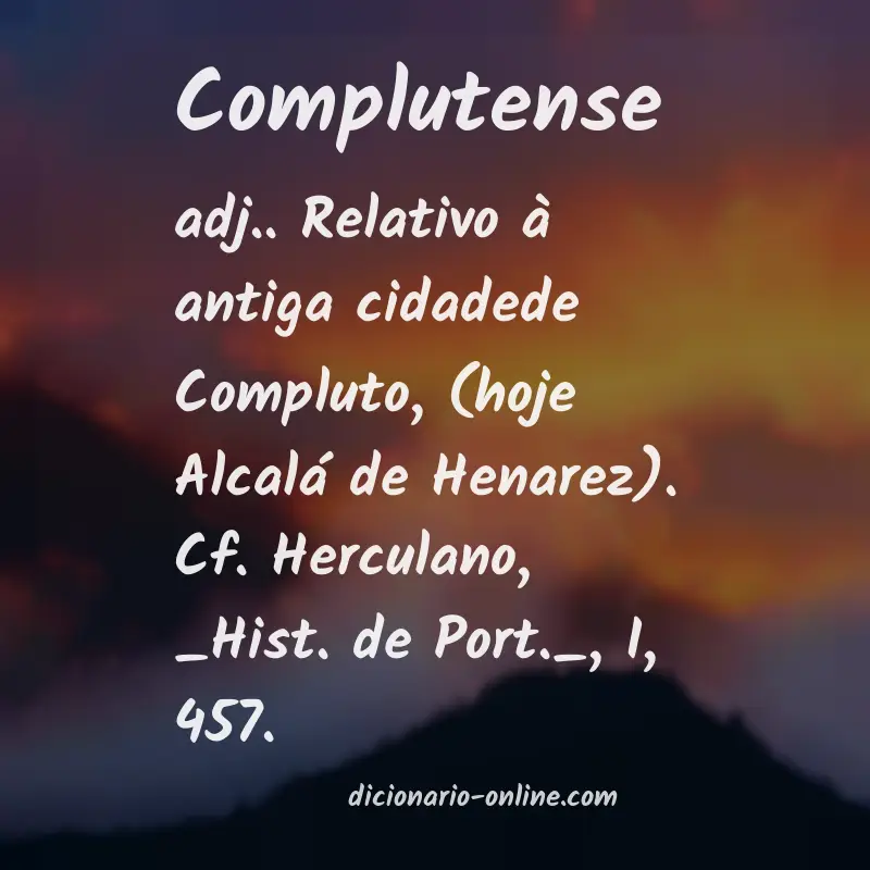 Significado de complutense