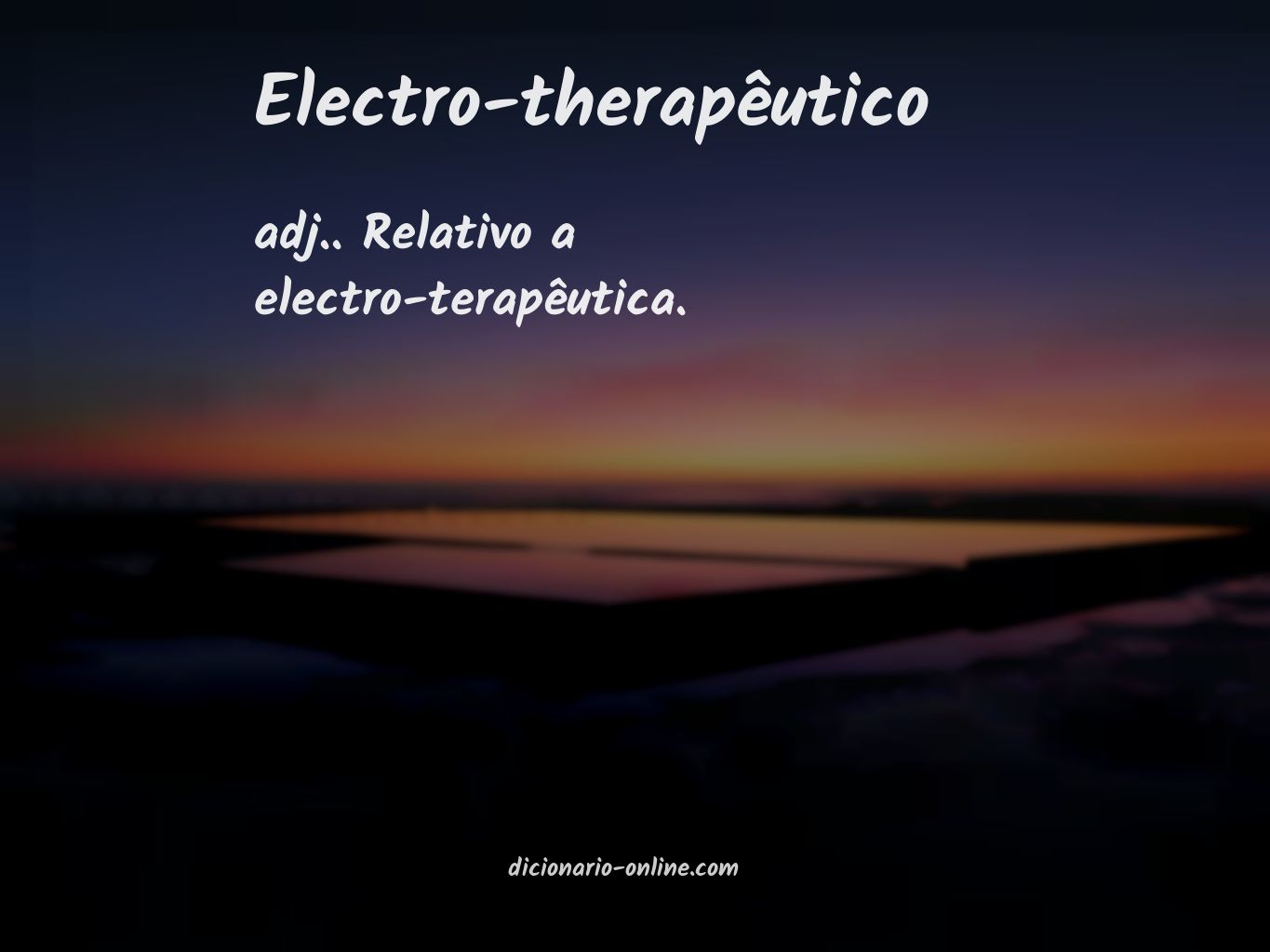 Significado de electro-therapêutico