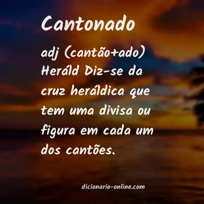 Significado de cantonado