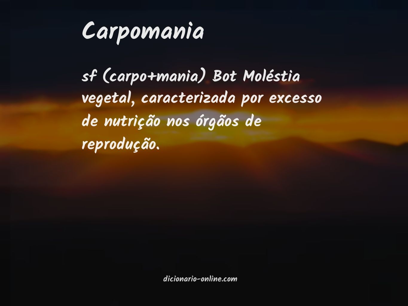 Significado de carpomania