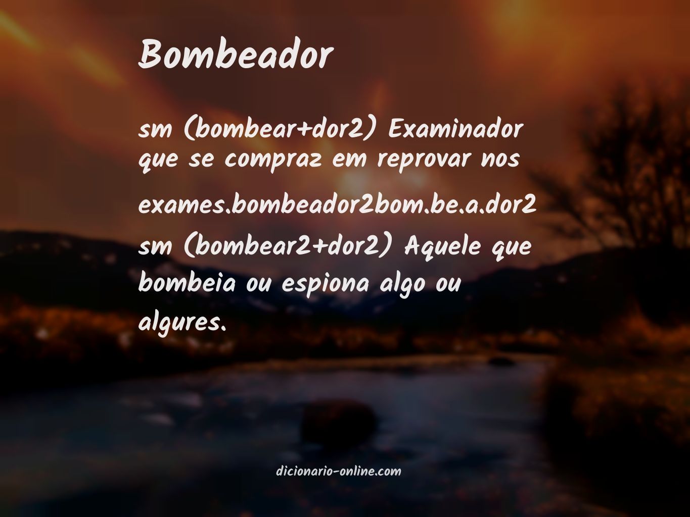 Significado de bombeador