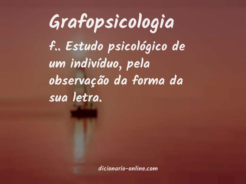 Significado de grafopsicologia