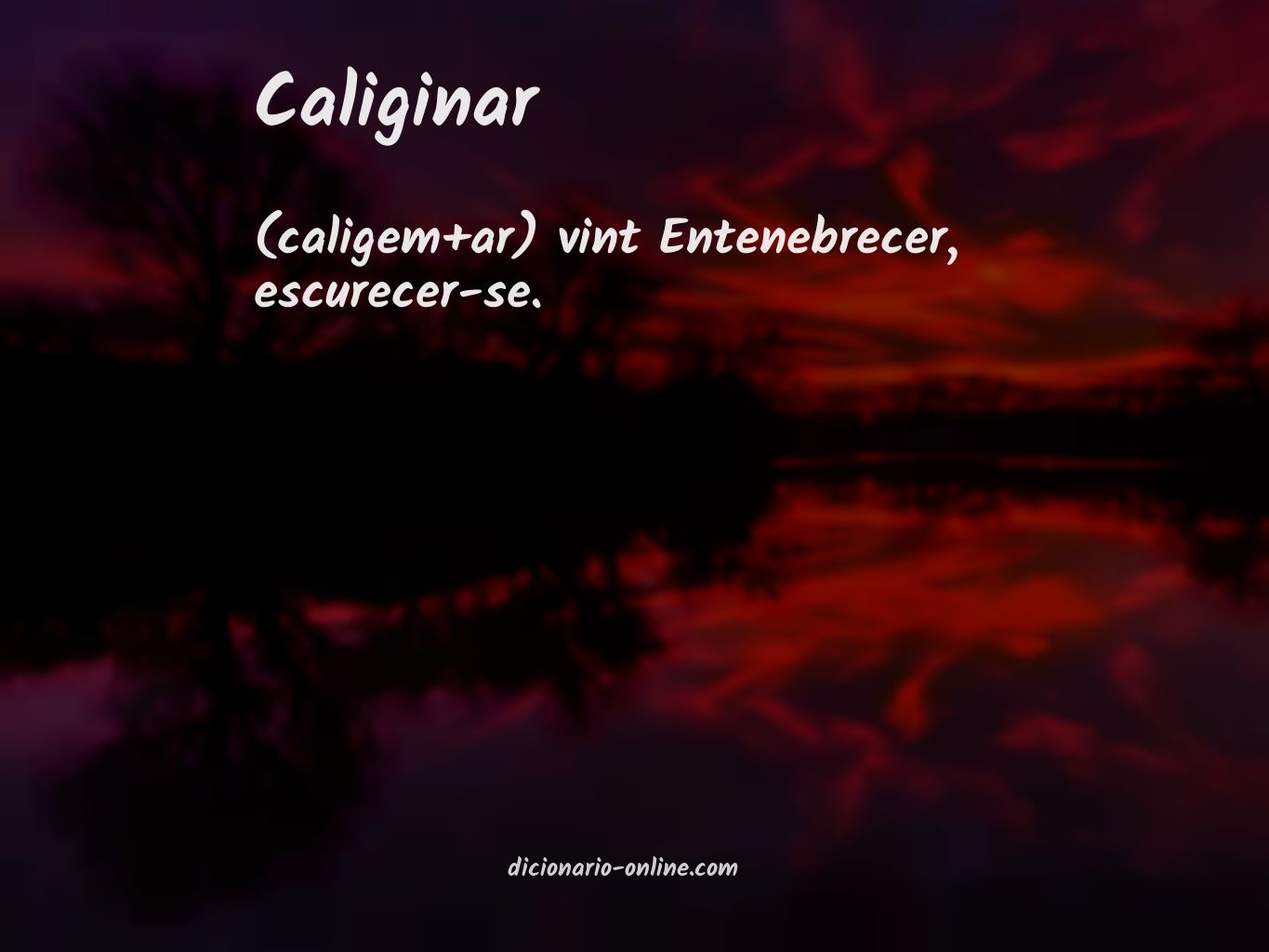 Significado de caliginar