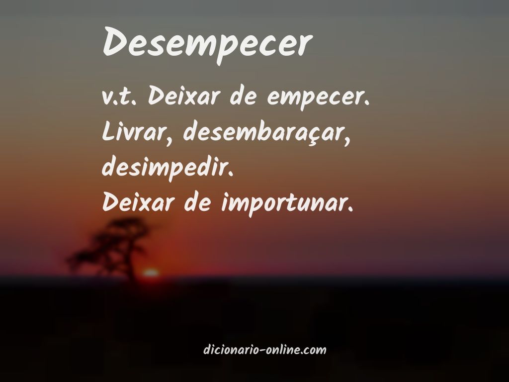 Significado de desempecer