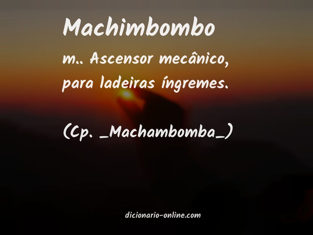 Significado de machimbombo