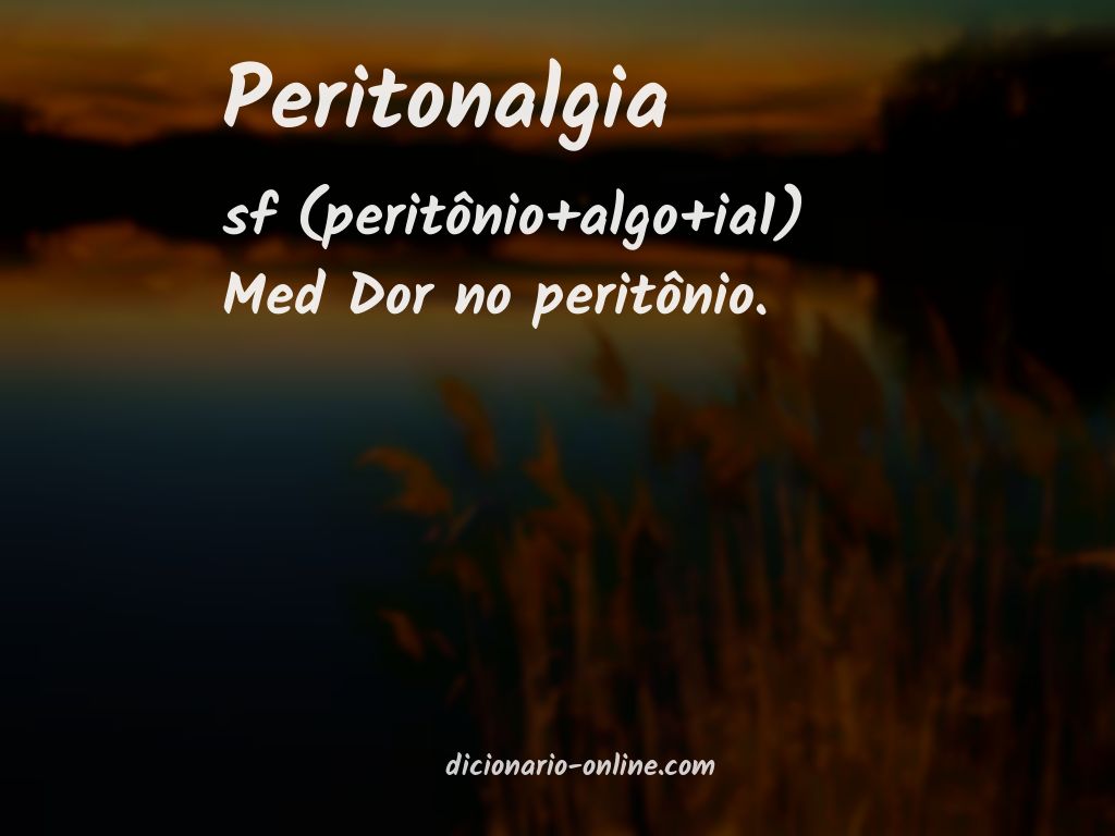 Significado de peritonalgia