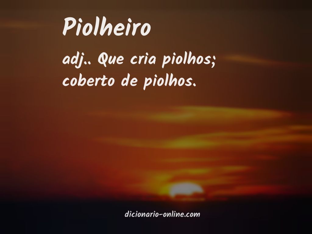 Significado de piolheiro