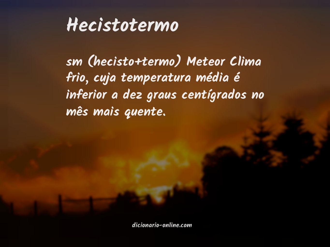 Significado de hecistotermo