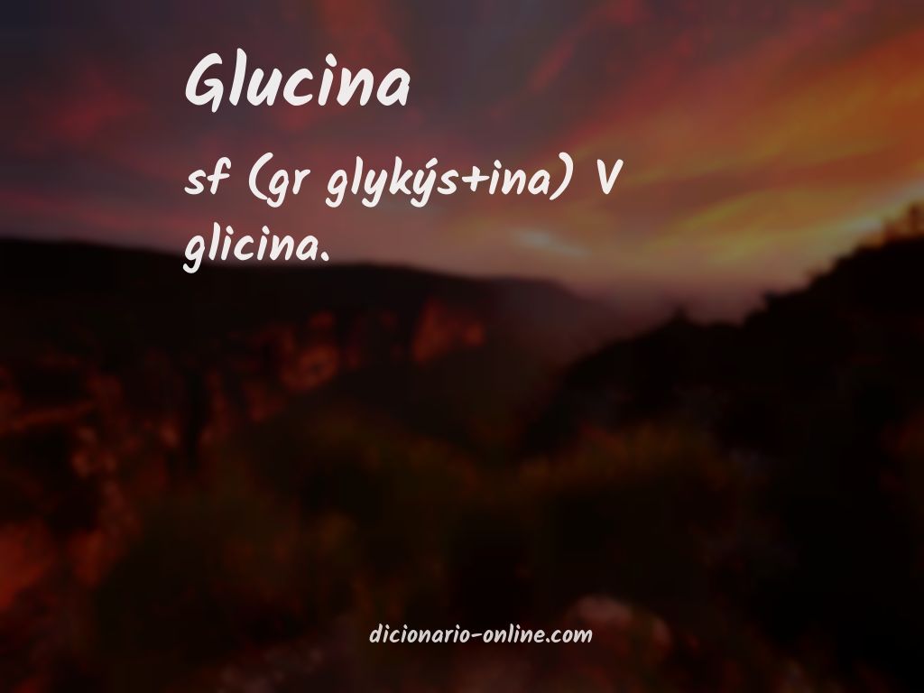 Significado de glucina