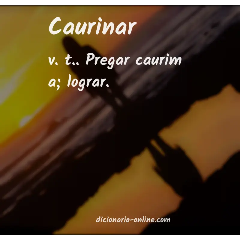 Significado de caurinar