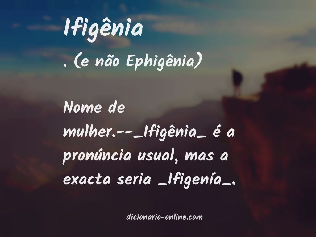 Significado de ifigênia