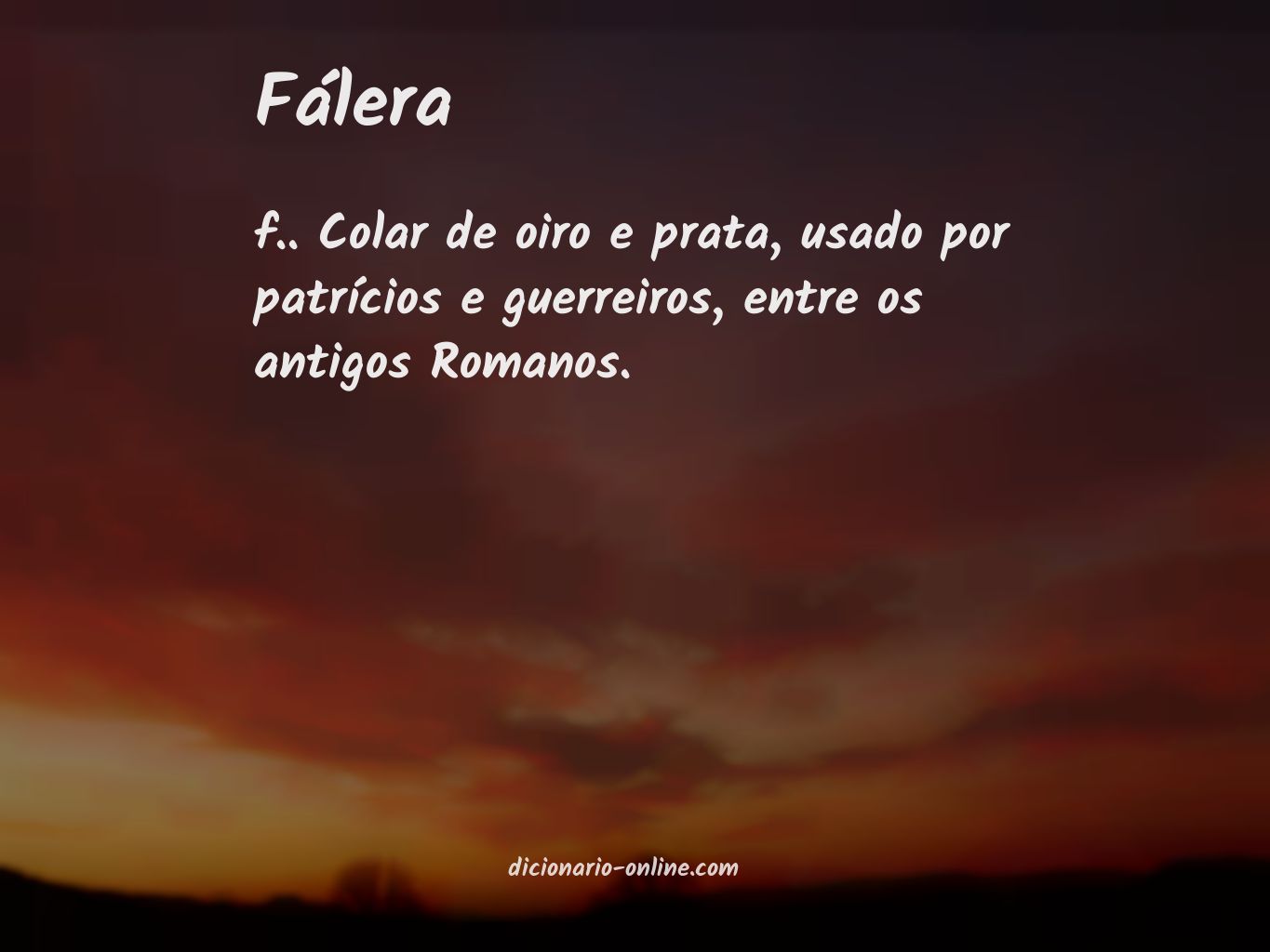 Significado de fálera