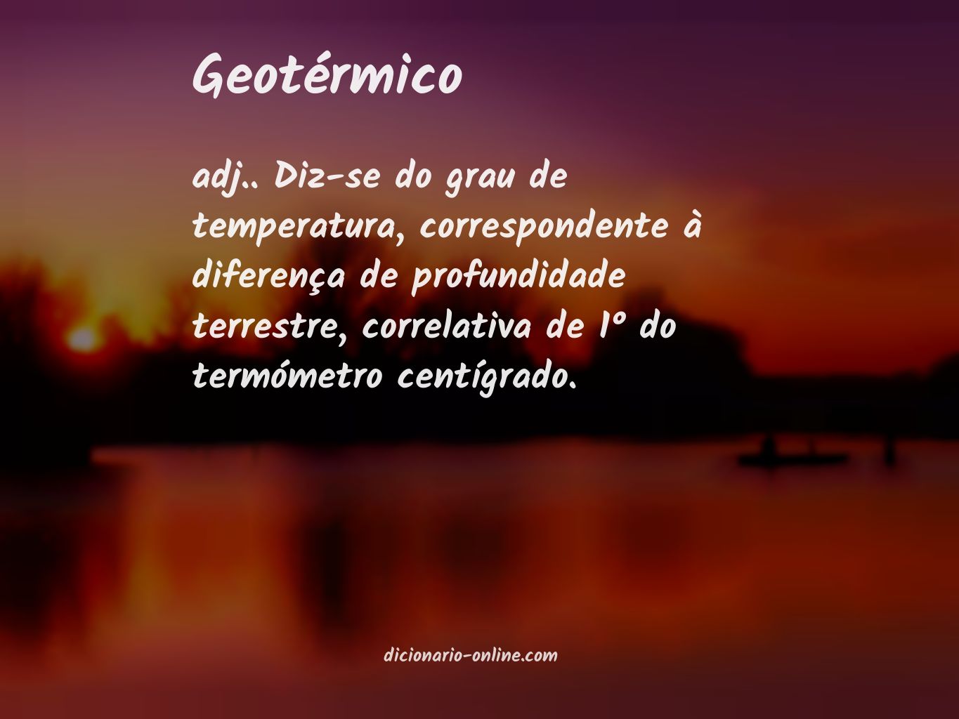 Significado de geotérmico