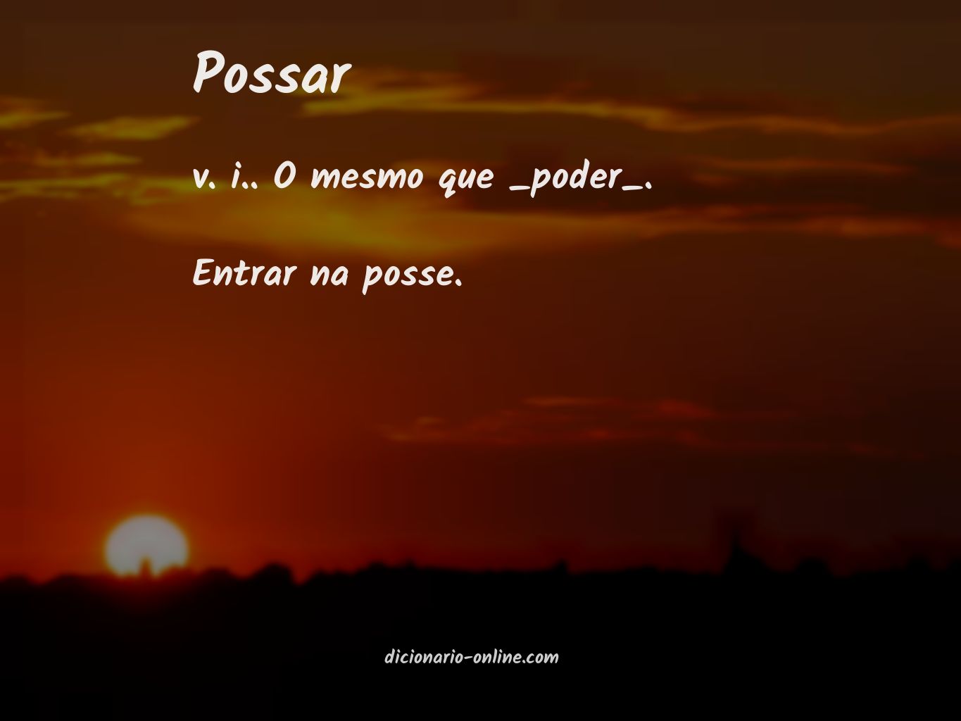 Significado de possar