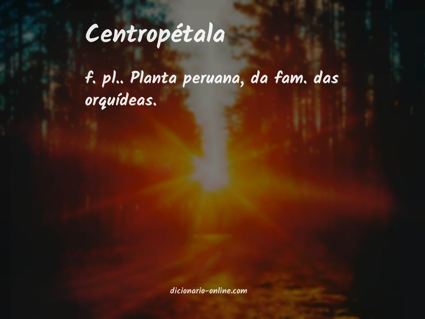 Significado de centropétala