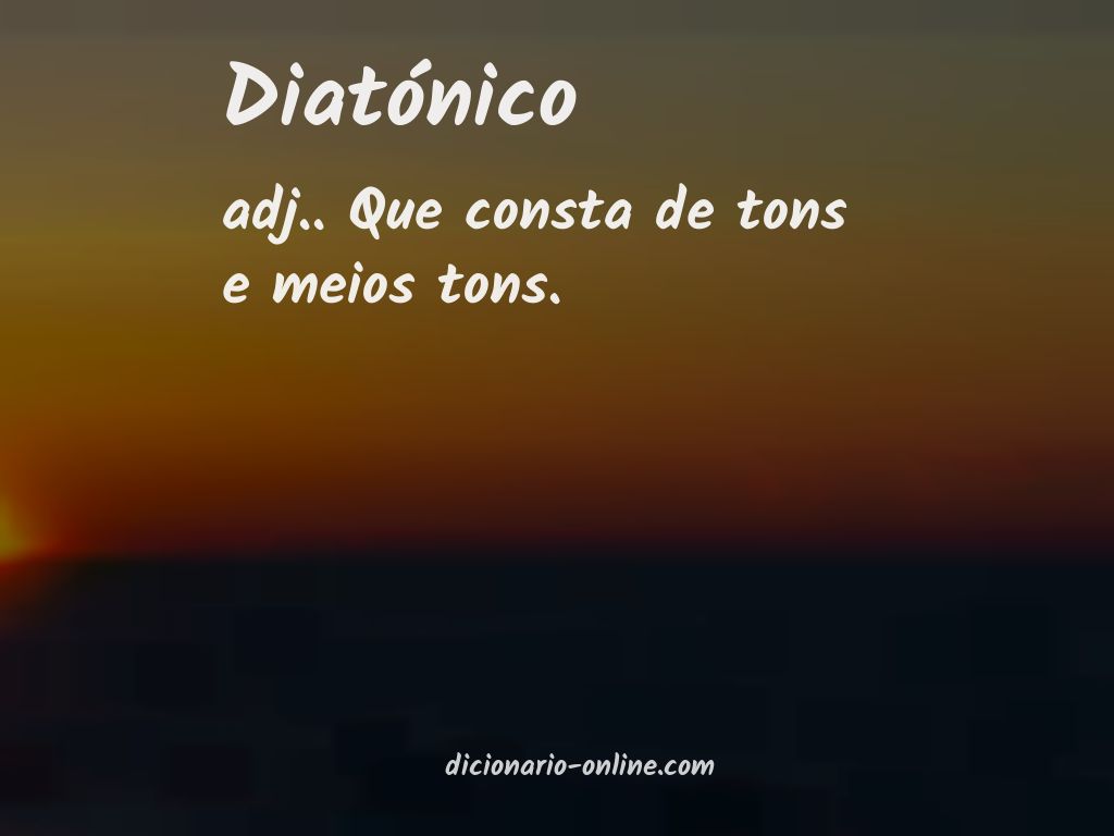 Significado de diatónico