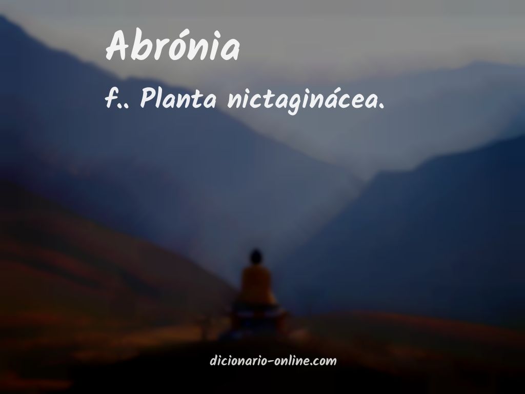 Significado de abrónia