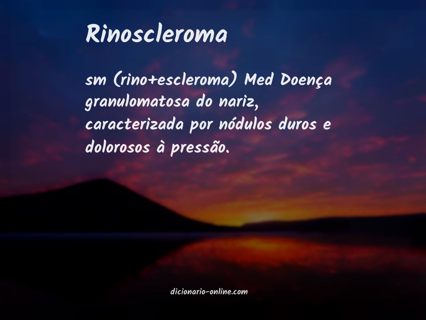 Significado de rinoscleroma