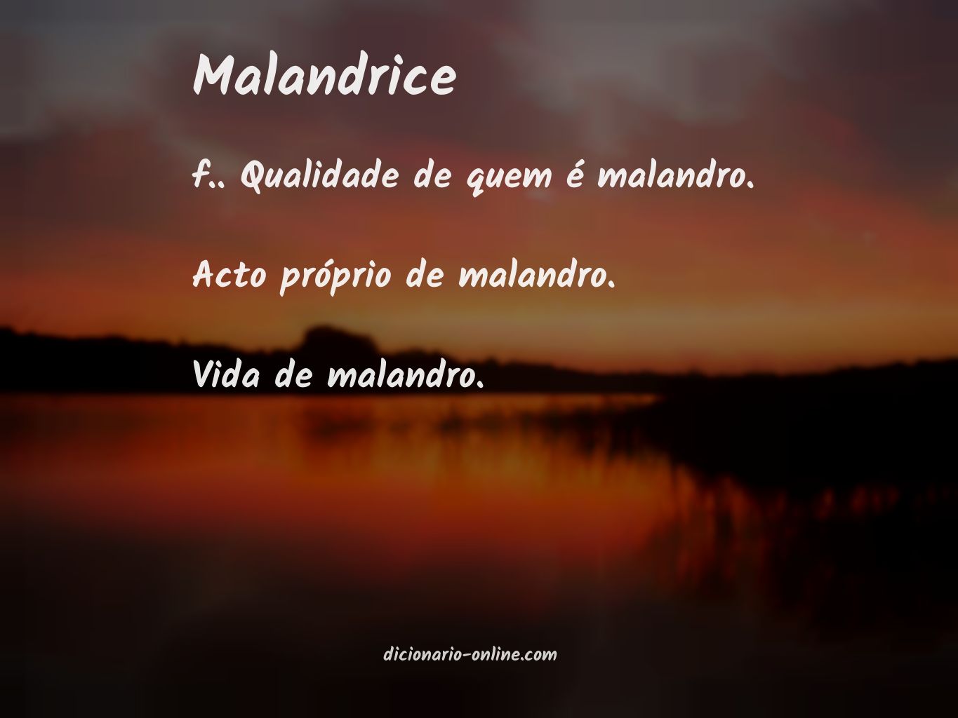 Significado de malandrice