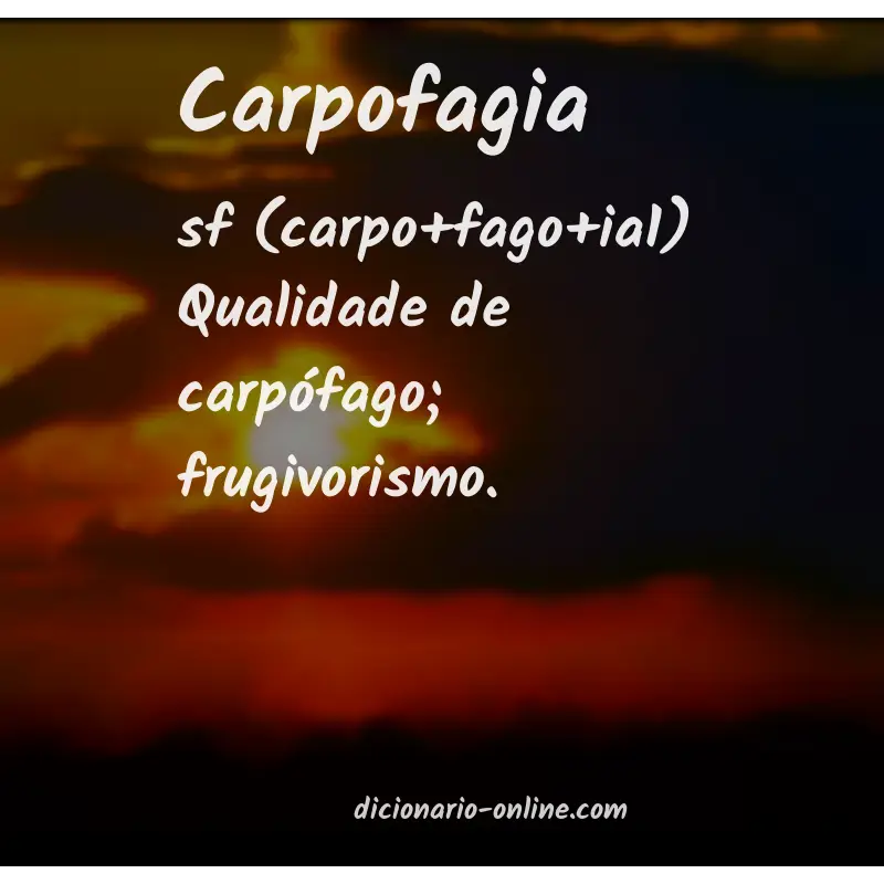 Significado de carpofagia