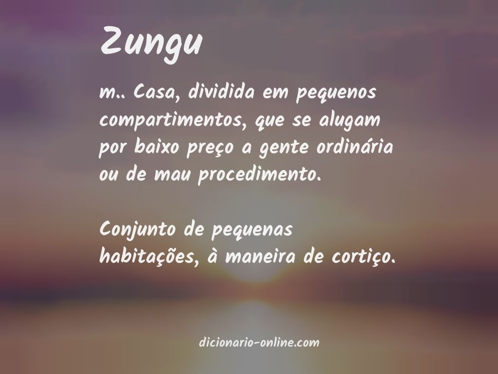 Significado de zungu