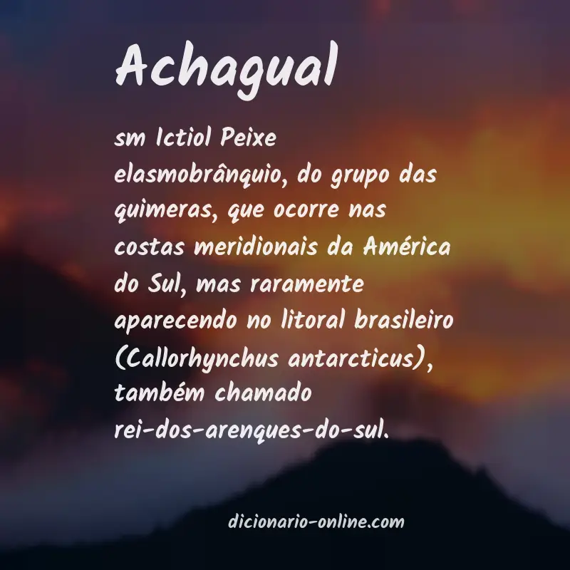 Significado de achagual