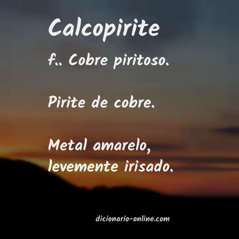 Significado de calcopirite