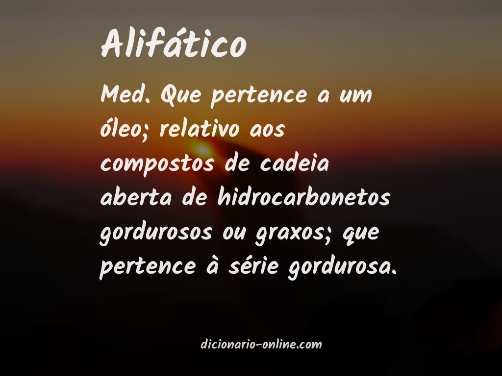 Significado de alifático