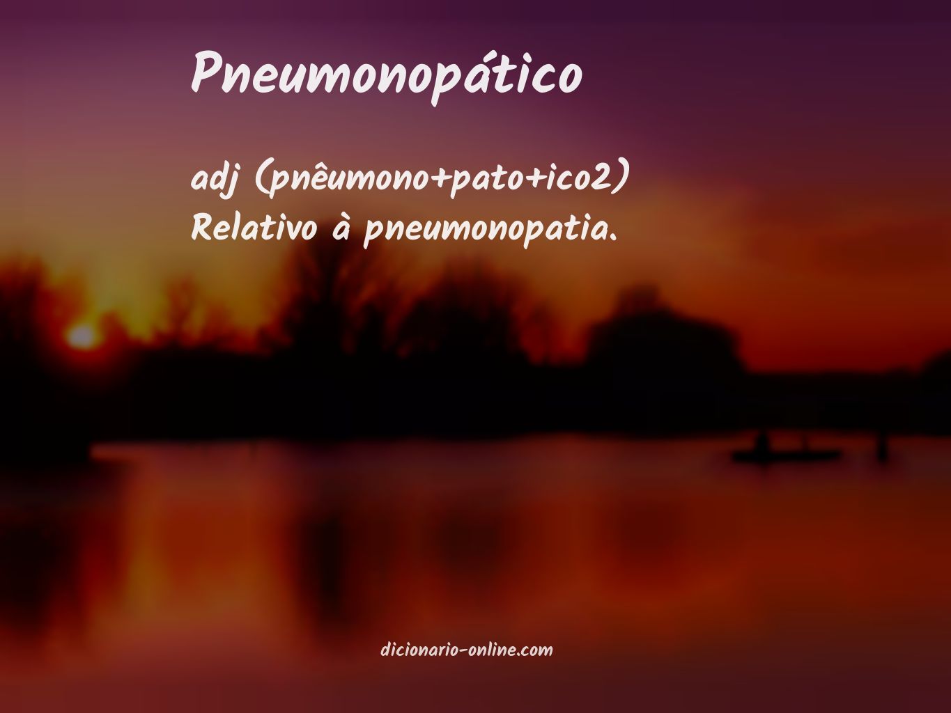 Significado de pneumonopático