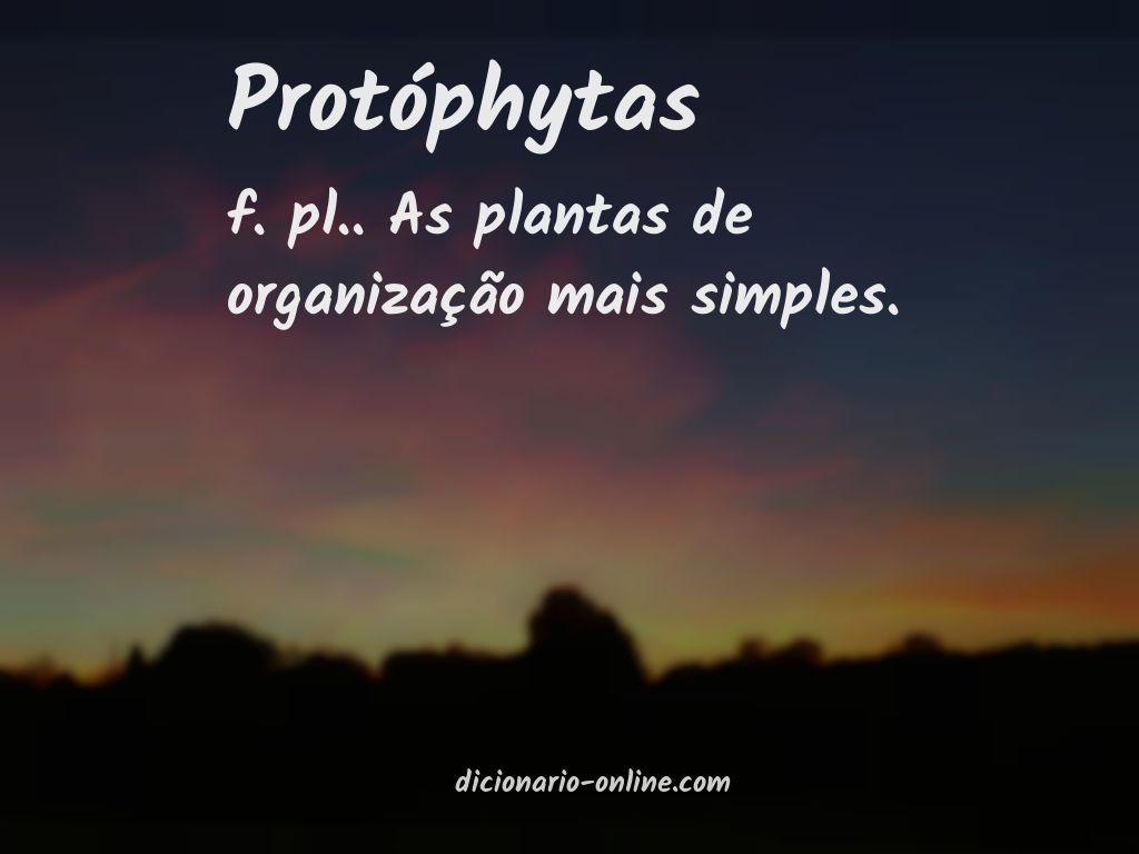Significado de protóphytas