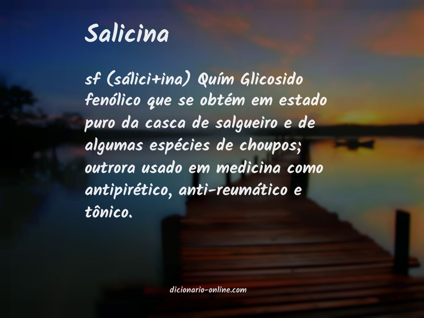 Significado de salicina
