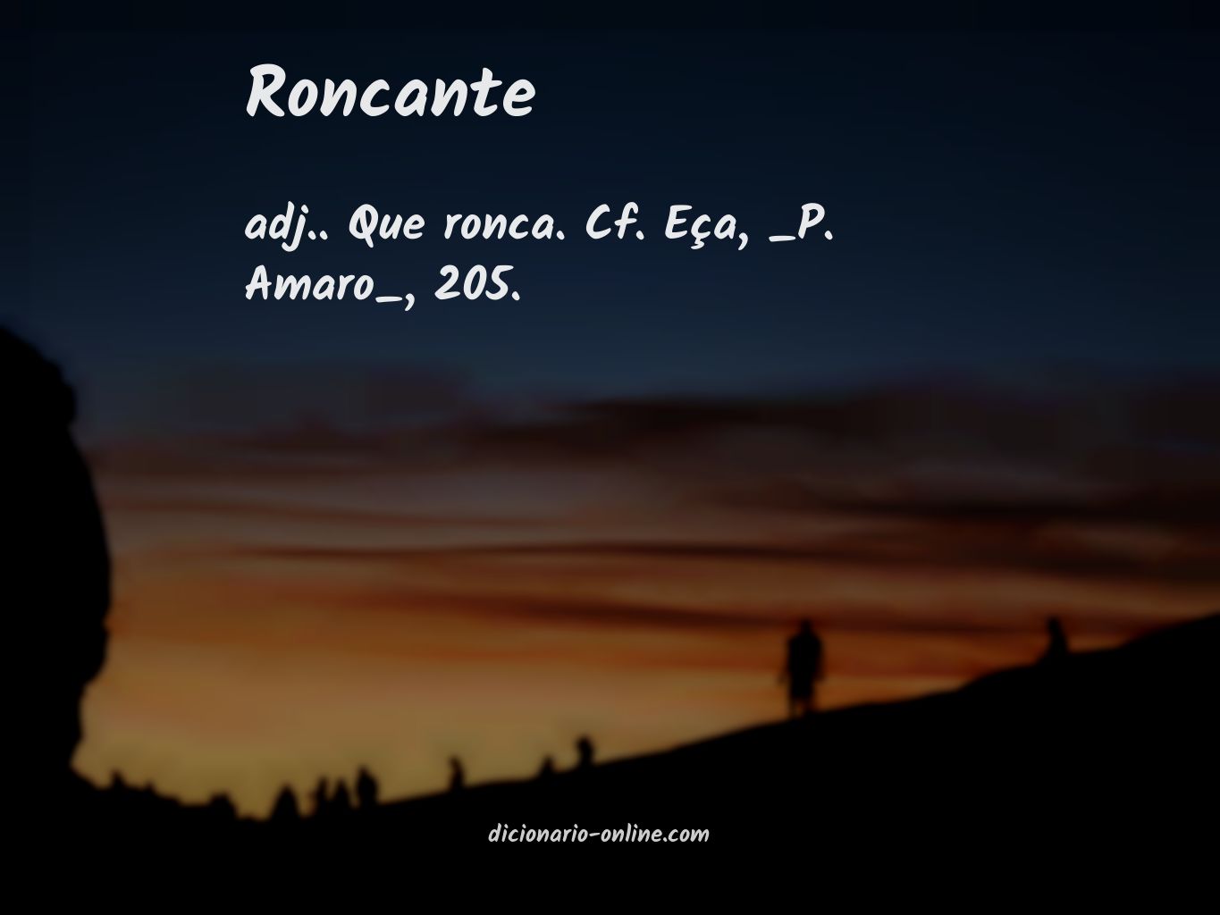 Significado de roncante