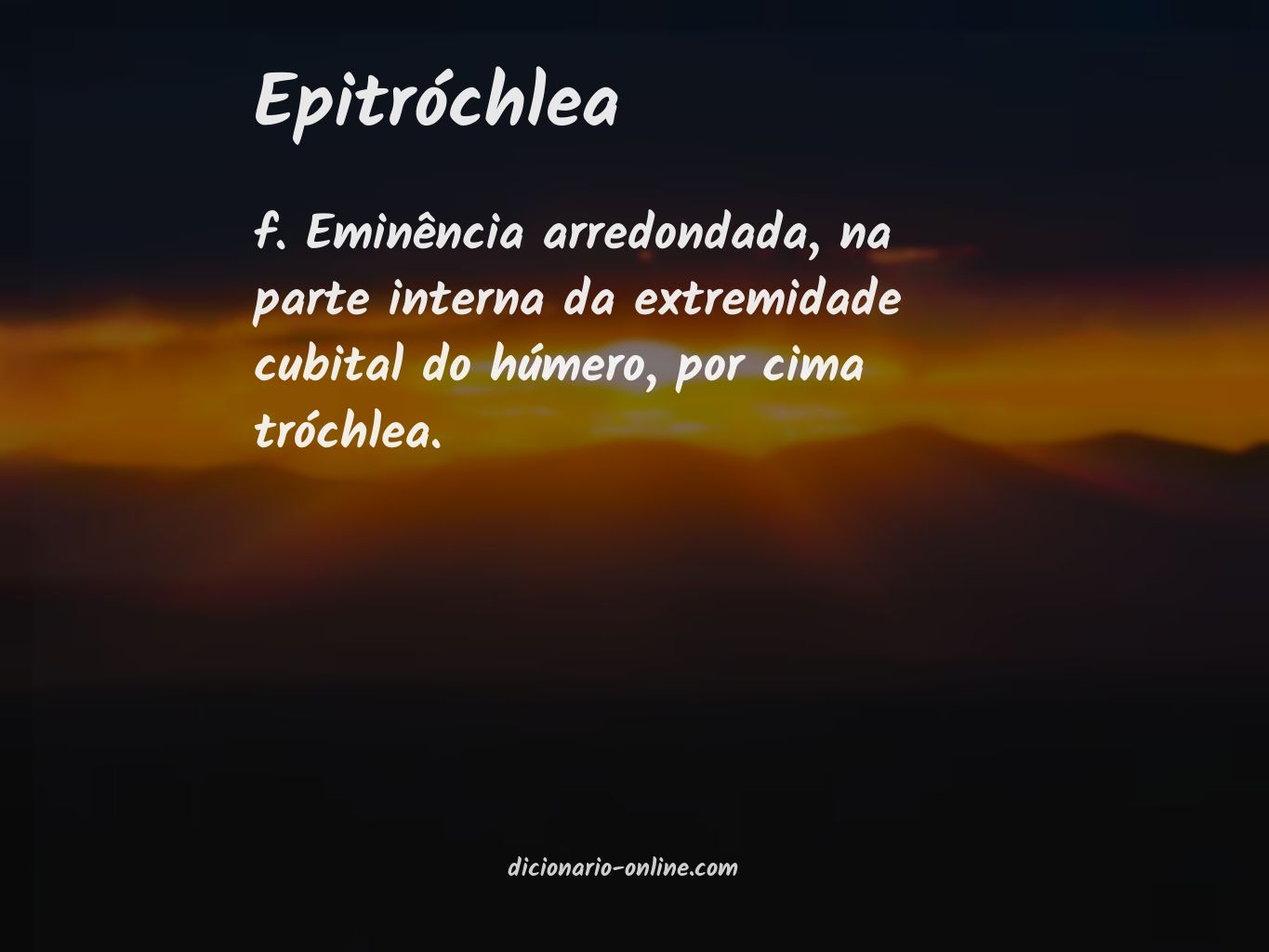 Significado de epitróchlea