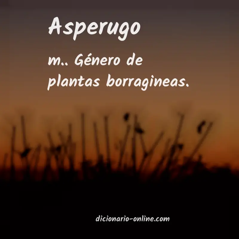 Significado de asperugo