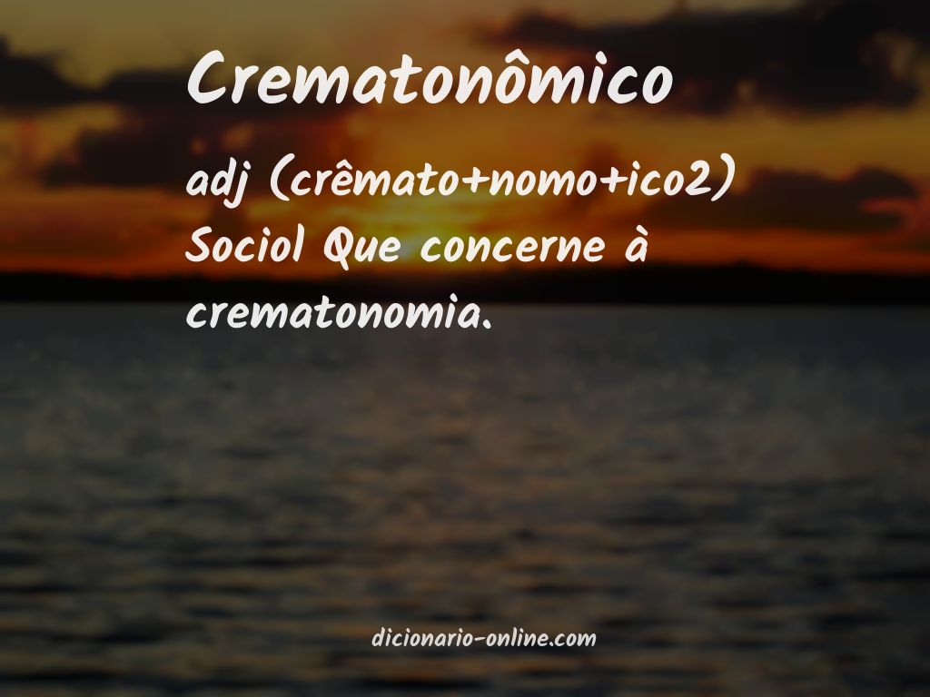 Significado de crematonômico