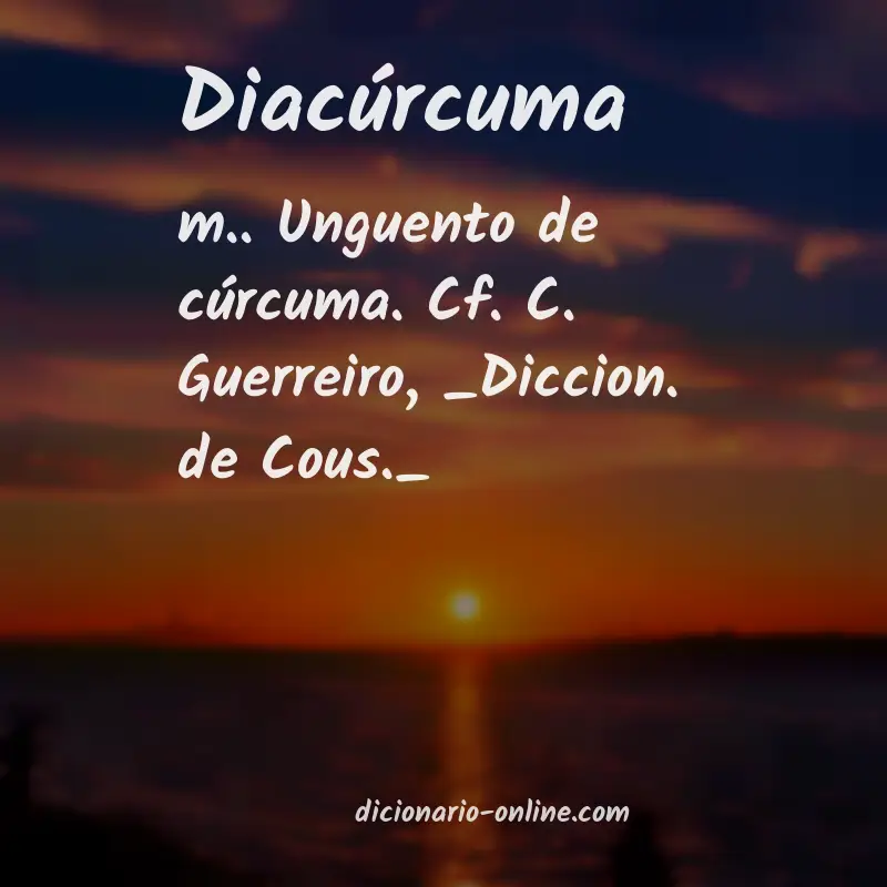 Significado de diacúrcuma