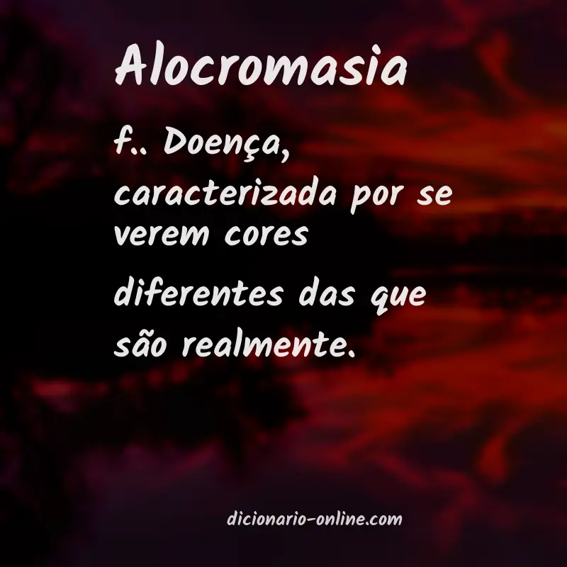 Significado de alocromasia