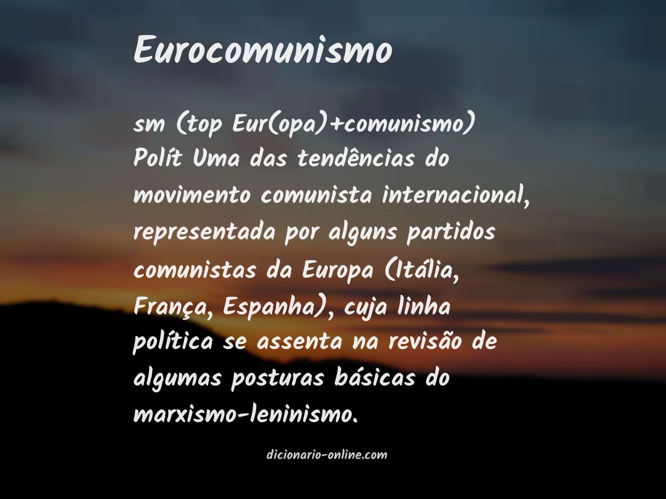 Significado de eurocomunismo