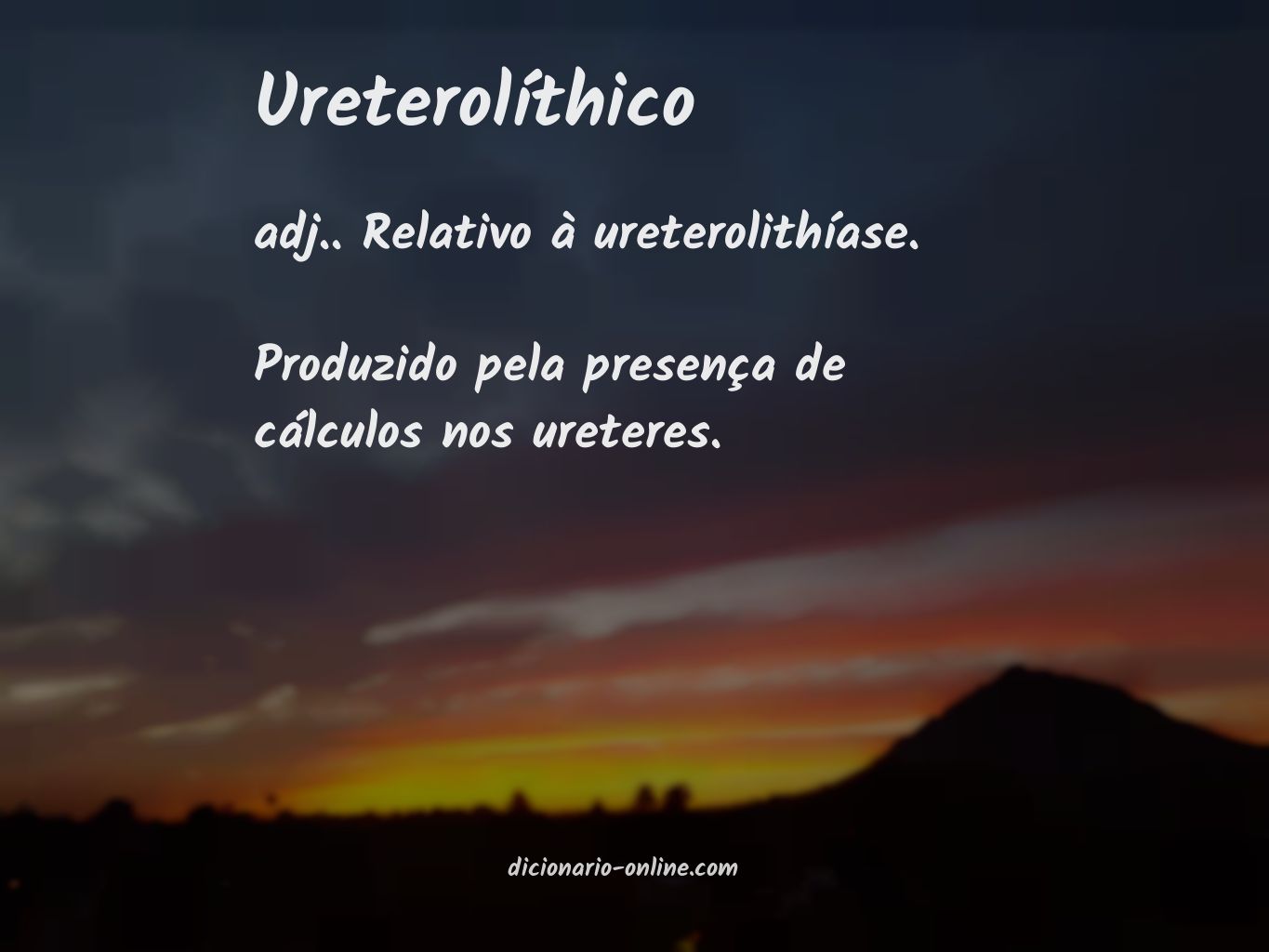 Significado de ureterolíthico