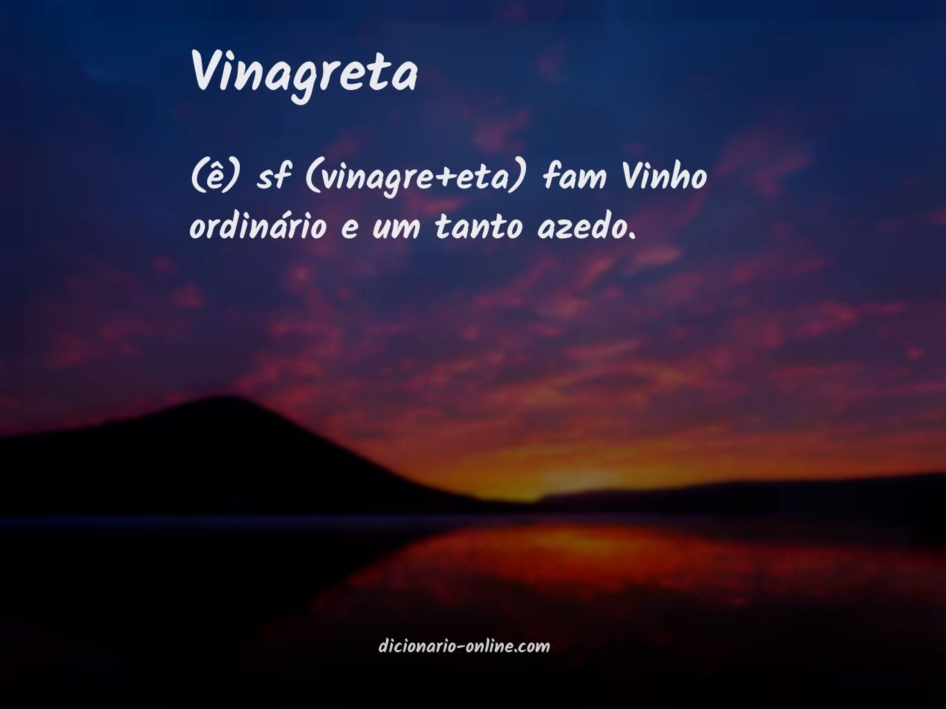 Significado de vinagreta